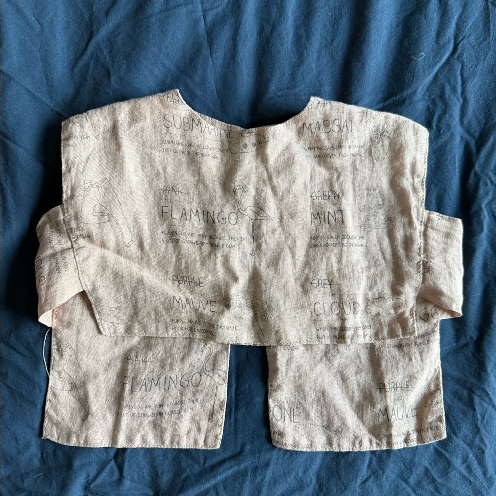 Yellow pelota linen top